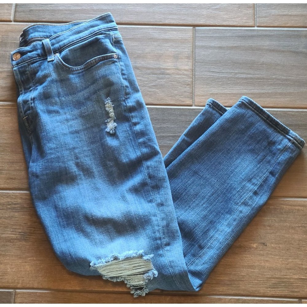 7 Of All Mankind Womens Josefina Distressed Skinny Boyfriend Jeans 30 X 26